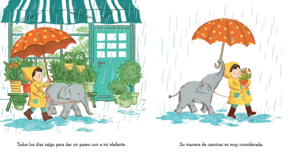 No Se Permiten Elefantes is an illustrated book with a classic theme, great art and is now available in a Spanish translation.