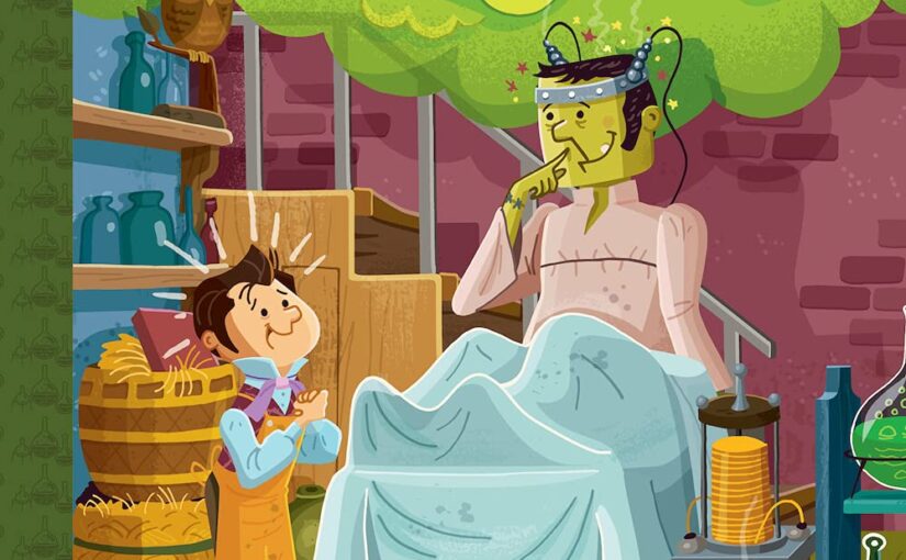 Baby’s Classics Frankenstein takes the story to a board book and uses great art and concise text to hook in crawlers for this classic tale.