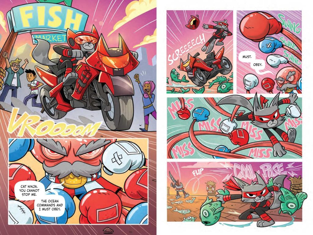 Cat Ninja: Time Heist is the second of three graphic novels that needs to be in any elementary school library.