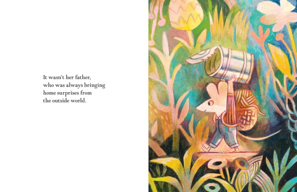 Mina is an illustrated book for ages four an up that dances between gorgeous art, concise words, great story and big smiles.