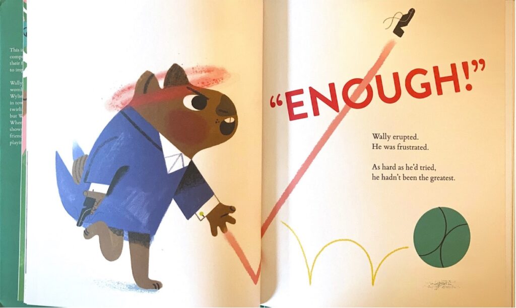 Wally the World’s Greatest Piano-Playing Wombat is an illustrated book that says a lot about children’s confidence and teamwork, without saying a lot.