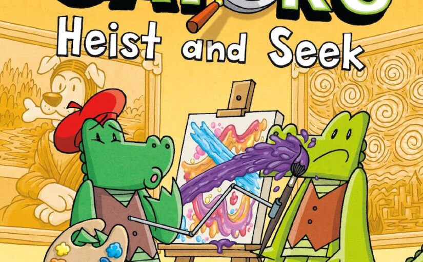 Investigators: Heist and Seek is the sixth book in this mandatory graphic novel series for ages 8 and up. It’s smart, funny, positive and one that kids will seek out and share.