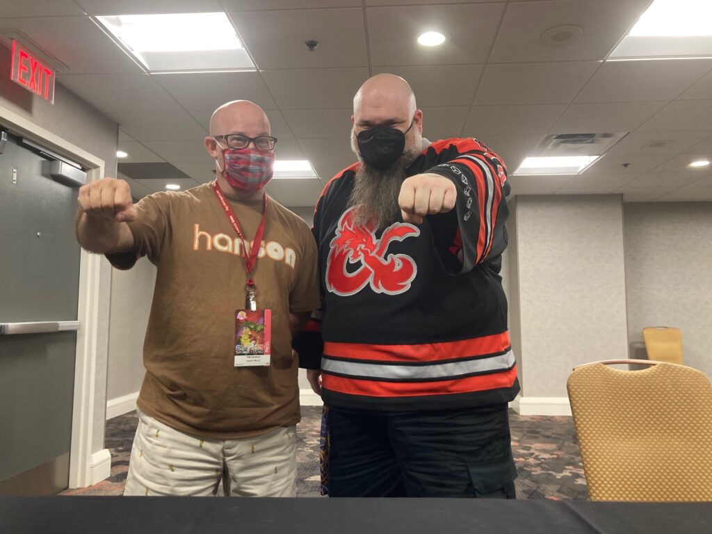 Blogger, Trey Burley and Paleontologist, Trevor Valle at Dragon Con 2022