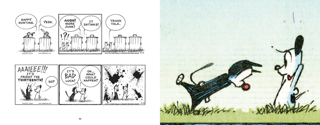 Mutts: Walking Home compiles the tour de force dog and cat comic strip genius that’s as great as it ever was.