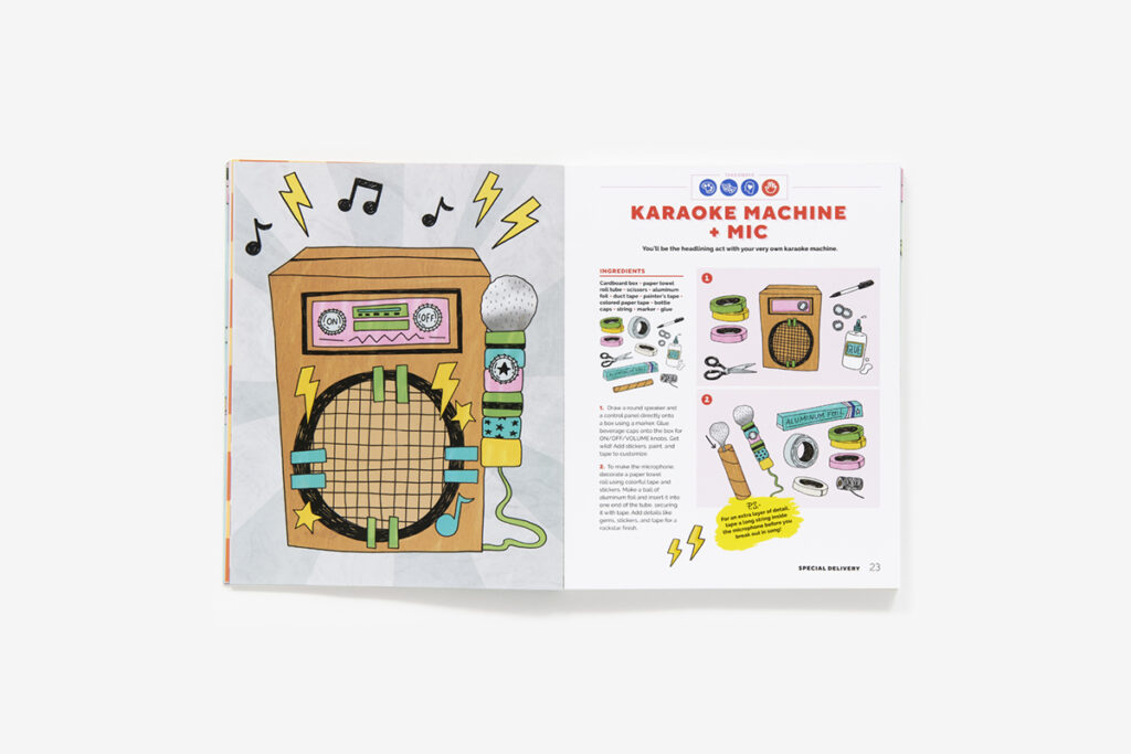 P.S.-We Made This! is the very rare crafting/activity book that can really, yes really, be done with normal, everyday things in your house.