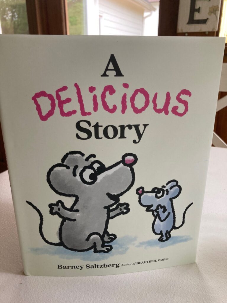 A Delicious Story is an illustrated book that seems simple and happily breaks the fourth wall in a story that allows young readers to guess, think and fill in the blanks.