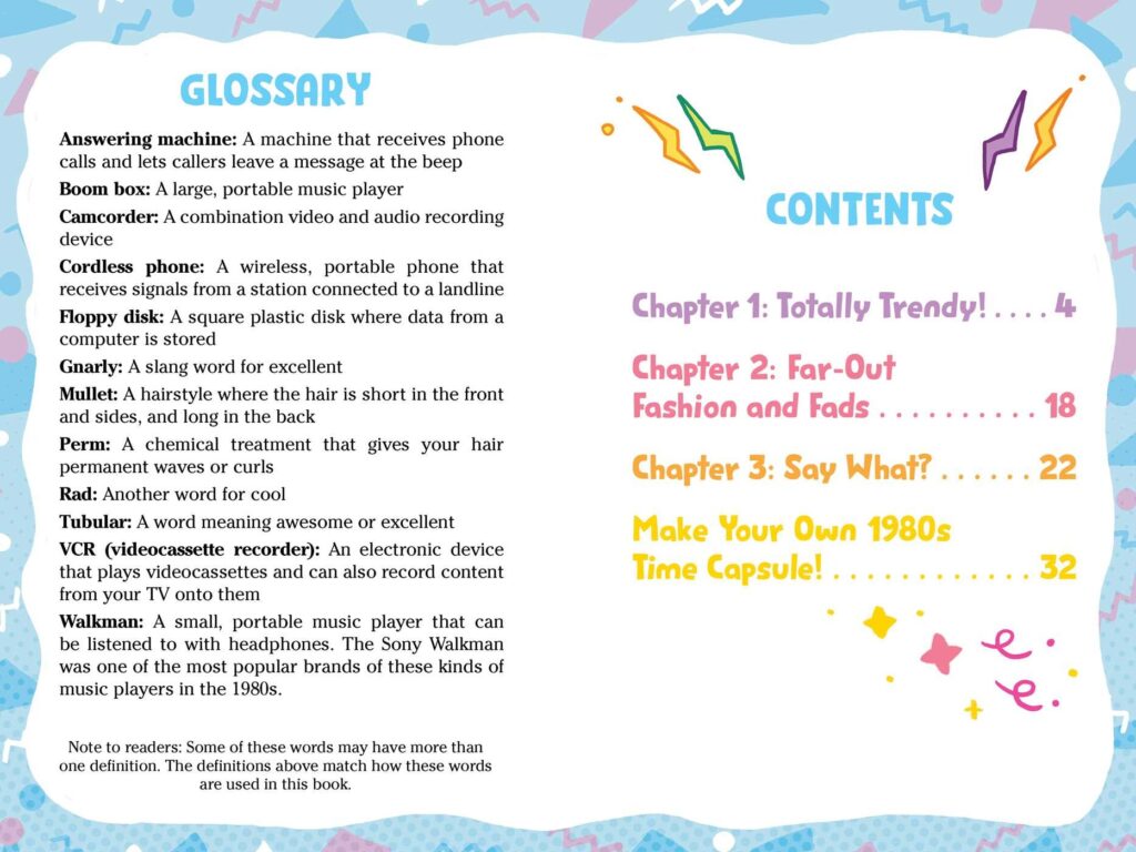 Flashback to the….. Awesome ‘80s! is a very fun, non-fiction entry in the Ready To Read book series that builds confidence for young readers.