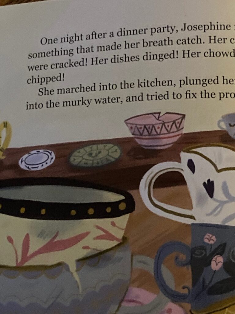 Josephine and Her Dishwashing Machine is an illustrated book that examines the inventor of an appliance most of us use daily, but know nothing about its origin.