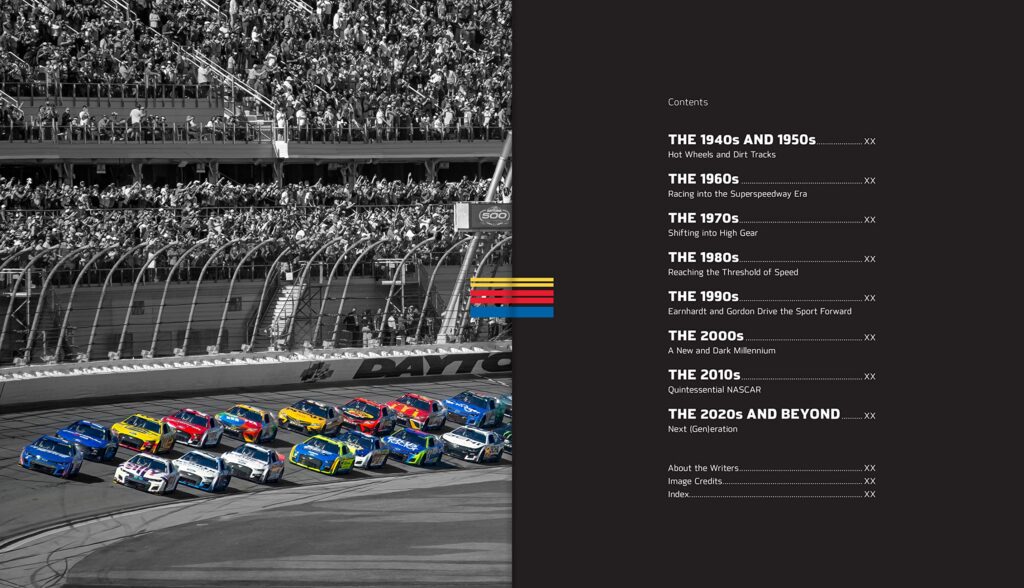 NASCAR 75 Years is a coffee table book in the true sense of the word. It satisfies fans in its deep-dive stories and documentation, but also serves as an introduction for the masses.