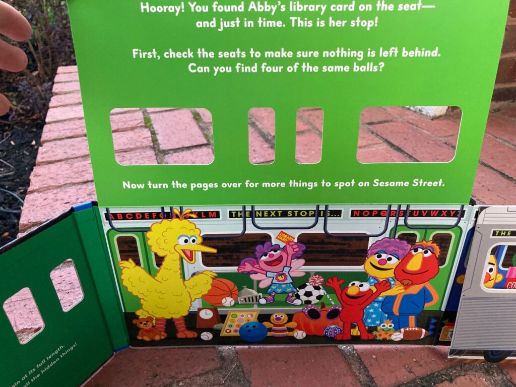 All Aboard! The Sesame Street Subway is an Abrams Extend-A-Book and stretches out the pages to where those who love Big Bird can ride along in a book that they’ll love.