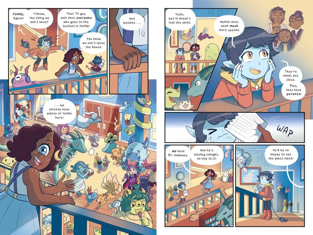 Misfit Mansion does resemble some graphic novels that didn’t measure up, but this one has enough variety to make it fun for girls aged eight and up.