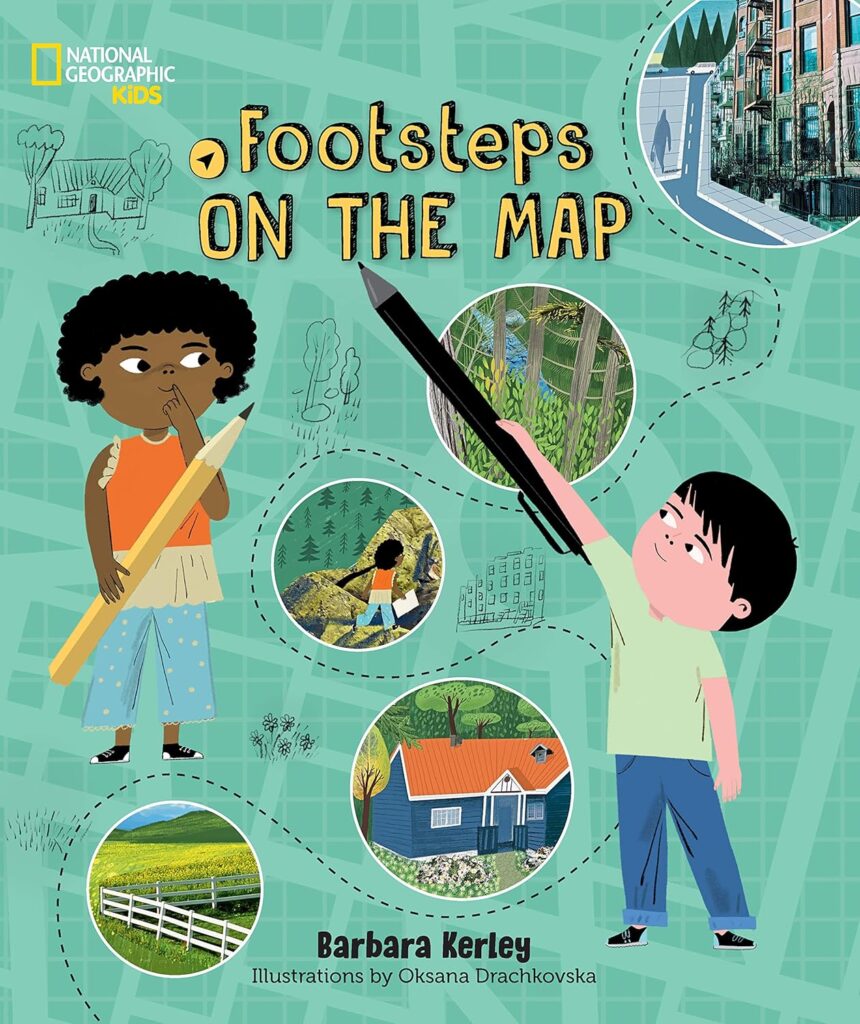 Footsteps on the Map is a dreamy illustrated book about nature and exploring, done only the way that Nat Geo Kids can do it.