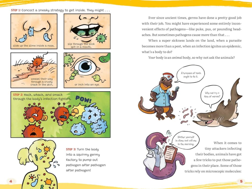 Sick! The Twists and Turns Behind Animal Germs is an engaging chapter graphic novel on how little things are a big deal to animals.