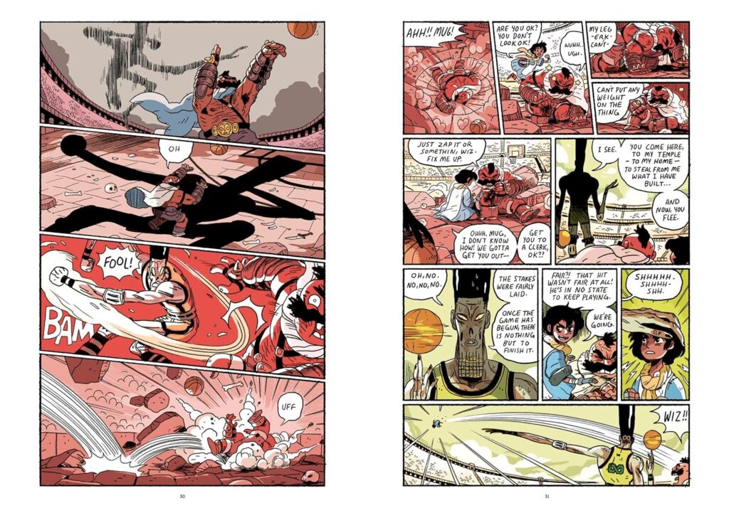 Fantasy Sports 1: The Court of Souls is a large format graphic novel that ensnares manga, sports, action and humor readers all within its web.