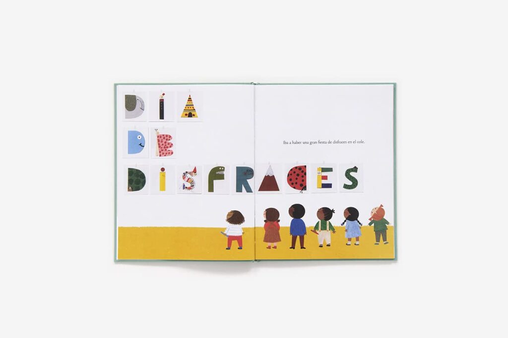 Dia de Disfraces is a charming illustrated book in Spanish about dressing up and being yourself, even when others aren’t with you.