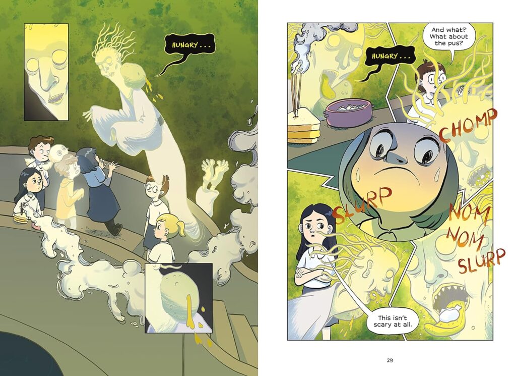 Ghost Book is a graphic novel that’s an effortless master class in storytelling. It’s a big story told in a way that’s not confusing and breathlessly entertaining.