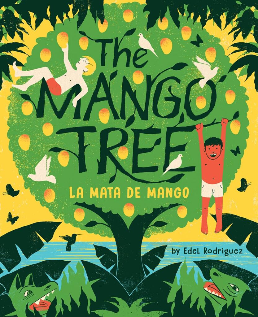 The Mango Tree uses big colors, strong lines and the timeless theme of adventure and friendship to fuel imagination in this wordless book.