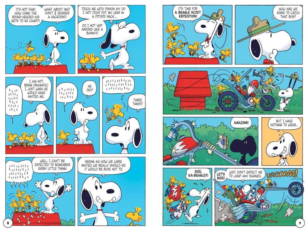 Snoopy’s Beagle Scout Tales: Peanuts Graphic Novels is the summer-themed collection of new and old stories and strips that can be read in any season.