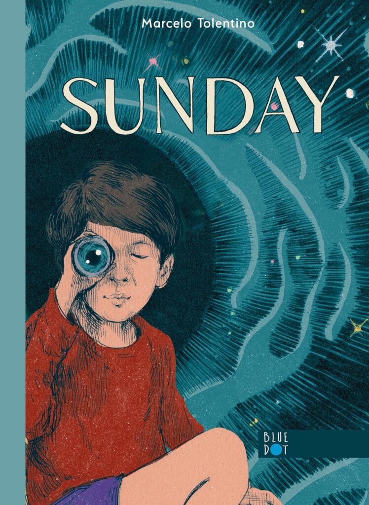 Sunday is an illustrated book that’s immediately timeless, combing spot-on art with brief text about the power of imagination.