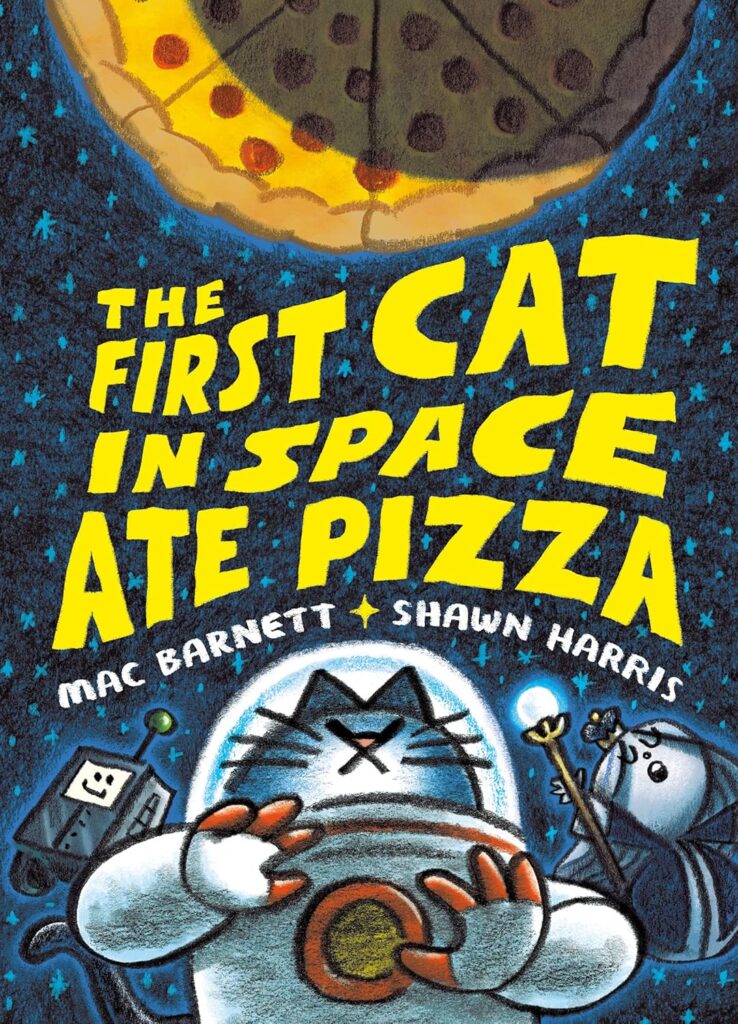 The First Cat In Space Ate Pizza is the start of a beautiful graphic novel friendship for ages seven and up.