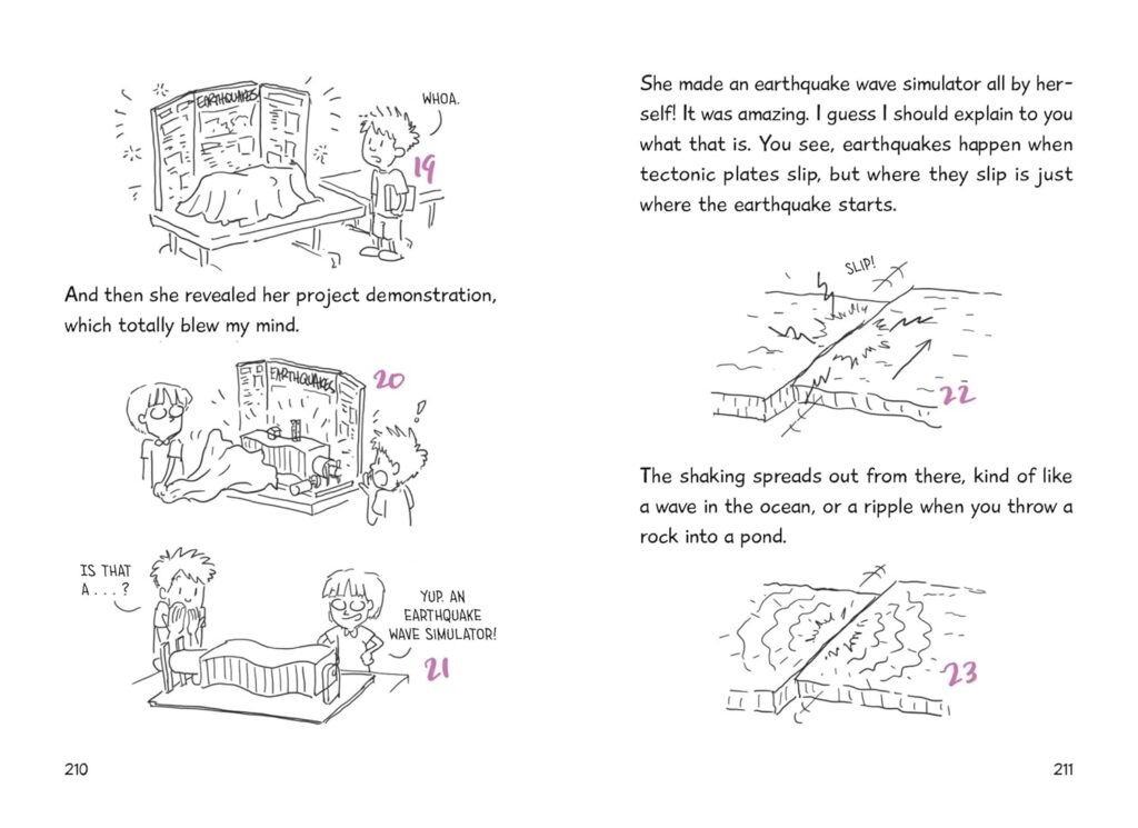 Oliver’s Great Big Universe: Volcanoes Are Hot! is a hoot. It’s a funny graphic novel/kidlit in the spirit of Wimpy Kid, but has you laughing along to STEM facts that their older siblings don’t know.