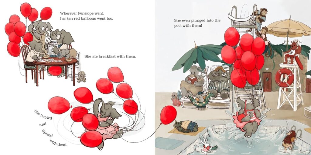 Penelope’s Balloons is a sublime color hug about change, habits, and learning about them both.