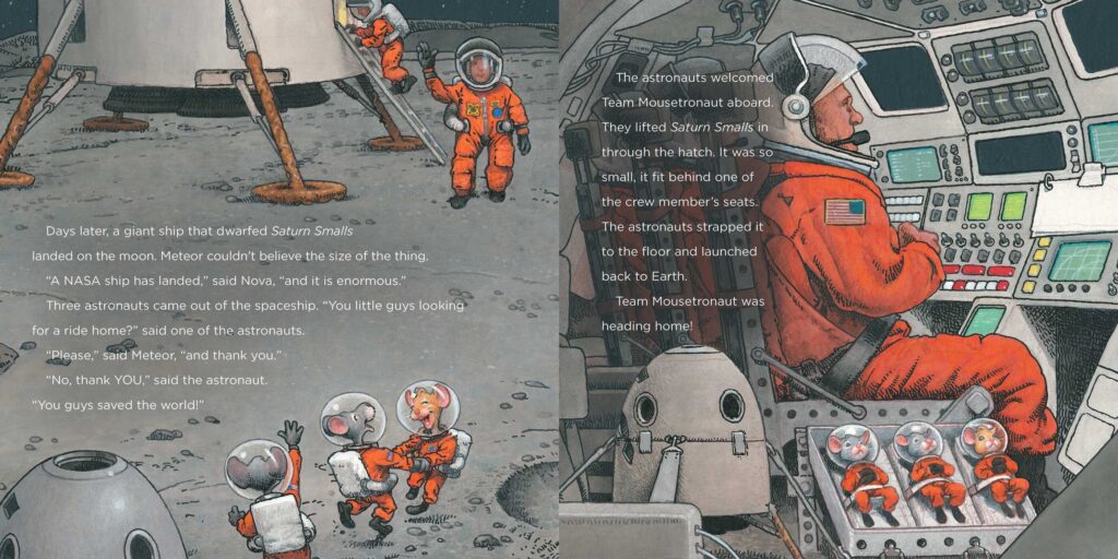 Mousetronaut Saves the World is an illustrated book with space action, mouse hijinks and wondrous adventure for early elementary ages.