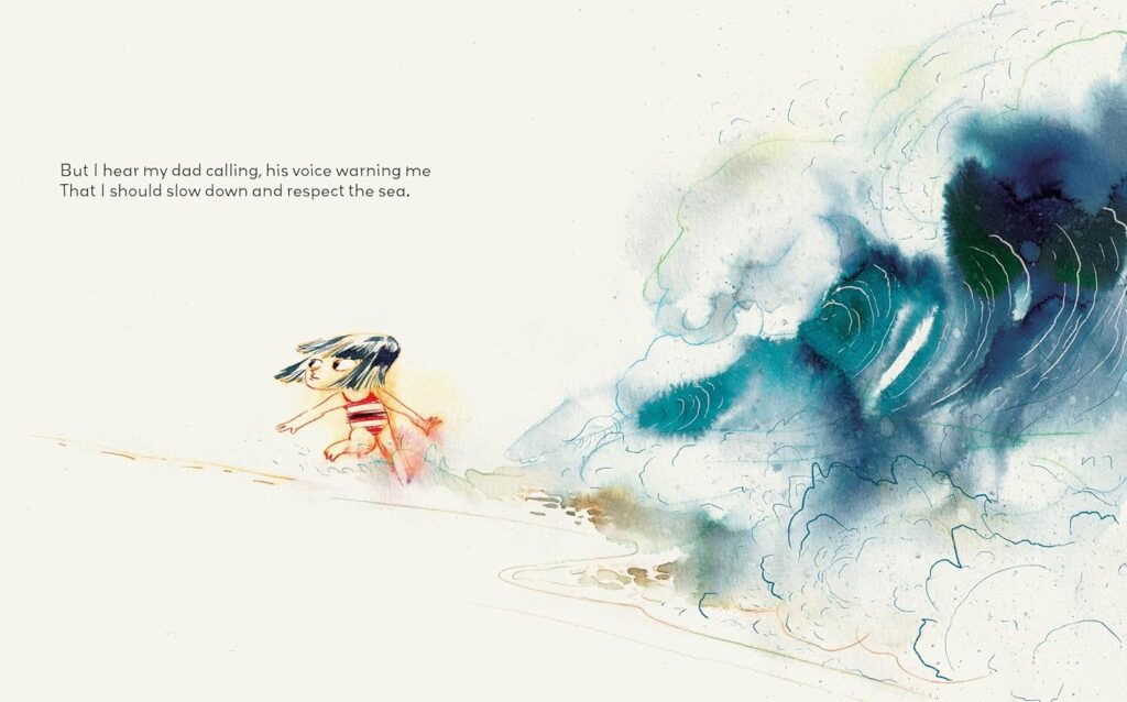 My Dear Sea is an immediate classic illustrated book about a girl and her trip to the sea that’s laden with illustrations that hook you.