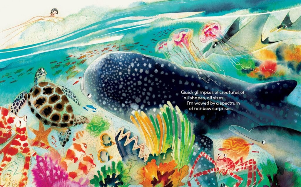 My Dear Sea is an immediate classic illustrated book about a girl and her trip to the sea that’s laden with illustrations that hook you.